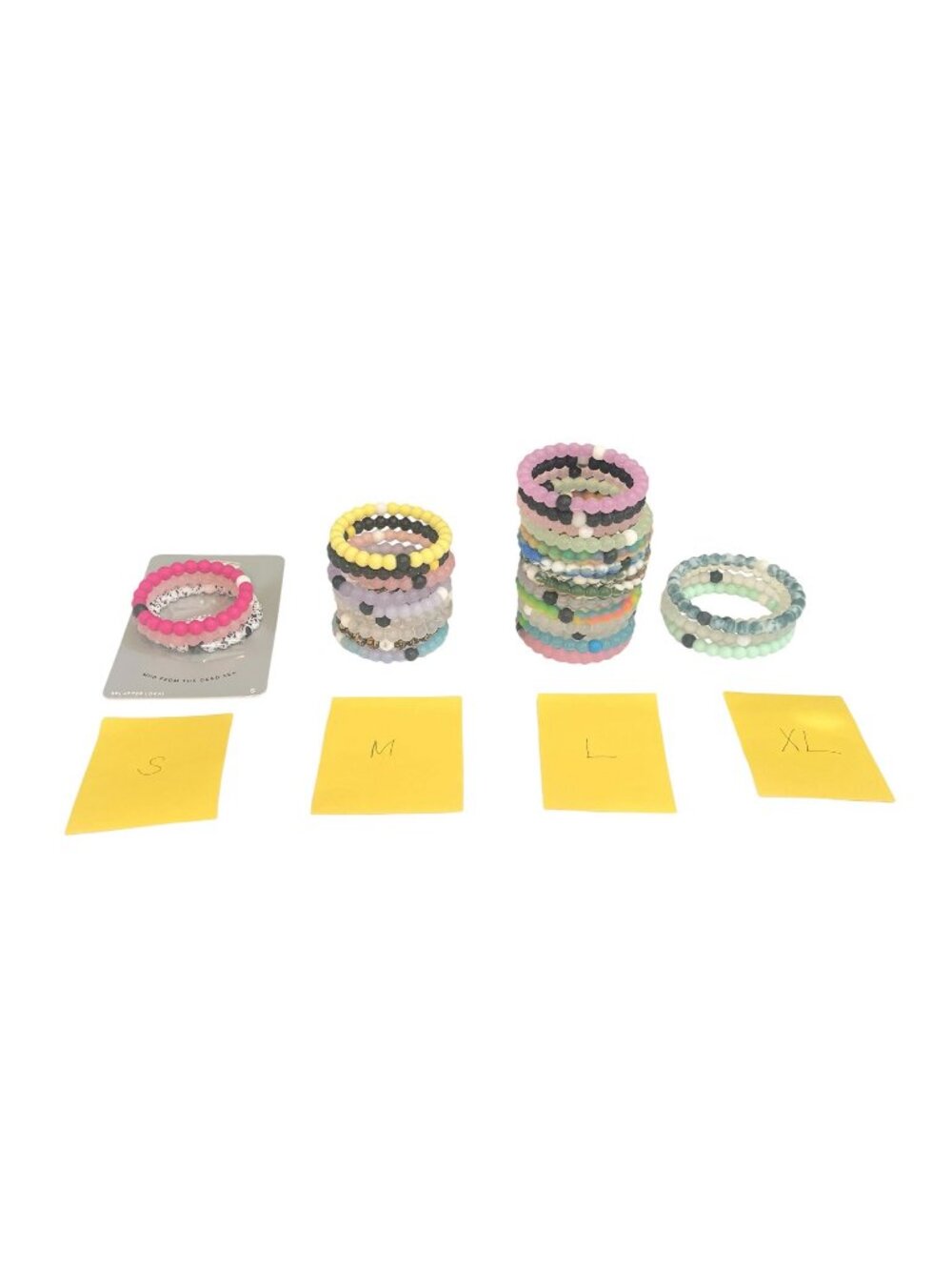 Lot of 30 Lokai Bracelets Assorted Colors Designs Sizes S M L XL Silicone